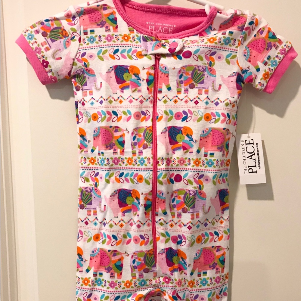 NWT pink elephant romper